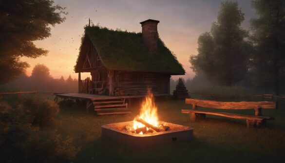 wood stove with fireplace