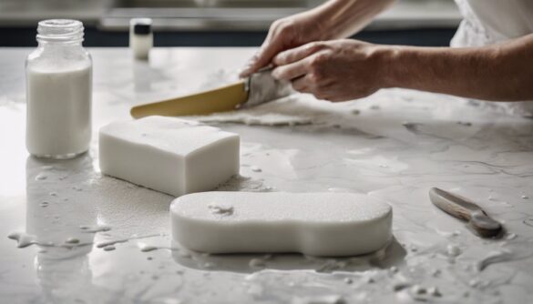 usuwanie silikonu z blatu